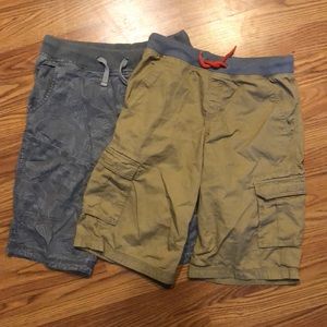 Khaki Cargo Shorts 2-Pack Elastic Drawstring